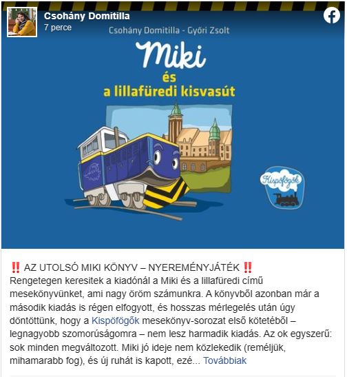 NYEREMÉNYJÁTÉK - MIKI ÉS A LILLAFÜREDI KISVASÚT